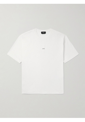 A.P.C. - Logo-Print Cotton-Jersey T-Shirt - Men - White - XS