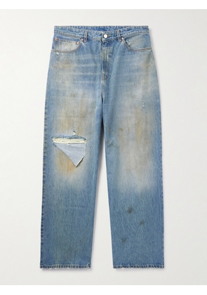 VETEMENTS - Straight-Leg Distressed Jeans - Men - Blue - UK/US 30