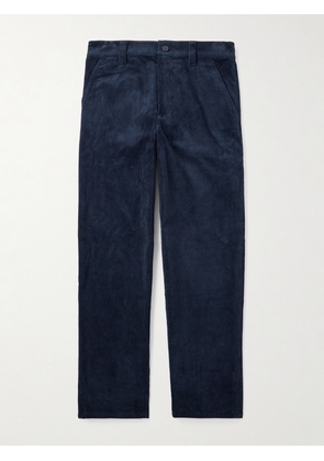 A.P.C. - Fergus Straight-Leg Cotton-Blend Corduroy Trousers - Men - Blue - S