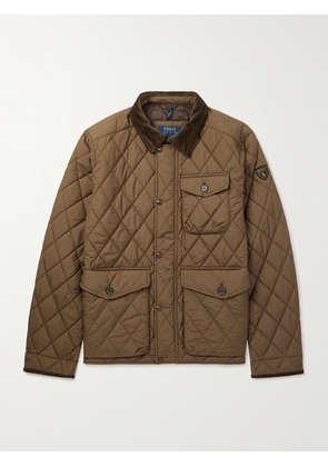 Polo Ralph Lauren - Corduroy-Trimmed Padded Quilted Shell Field Jacket - Men - Brown - S