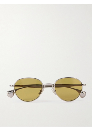 Bottega Veneta - Round-Frame Silver-Tone Sunglasses - Men - Silver