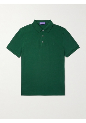 Ralph Lauren Purple Label - Logo-Embroidered Cotton-Piqué Polo Shirt - Men - Green - S