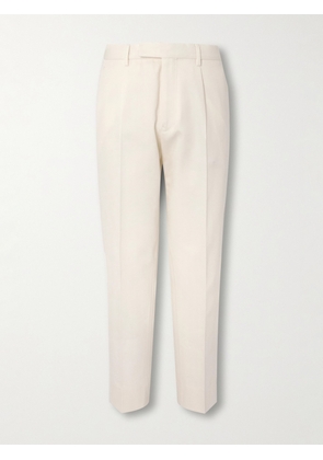 Zegna - Straight-Leg Cotton and Wool-Blend Trousers - Men - White - IT 46