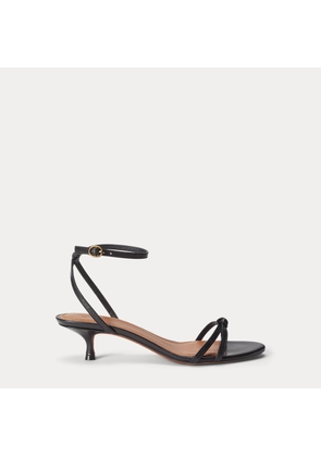 Leather Kitten-Heel Sandal