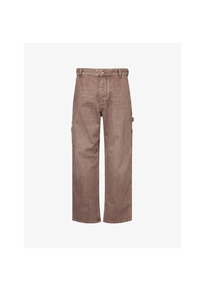 Mens Bottega Veneta Washed-Effect Straight-Leg Denim Jeans