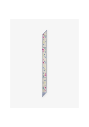 Womens Prada Printed Silk Twill Skinny Scarf