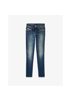 Womens Diesel 2017 Slandy Skinny-Fit Stretch-Denim Jeans