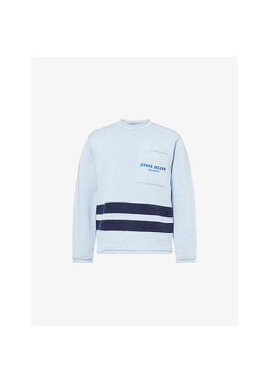 Mens Stone Island Marina Long-Sleeve Wool Jumper
