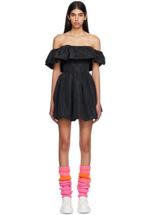 MSGM Black Balloon Minidress