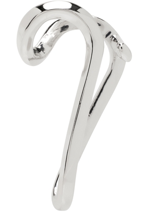 AMI Paris Silver Alan Crocetti Edition Abstract Heart Single Ear Cuff