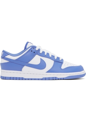 Nike Blue & White Dunk Low Retro Sneakers