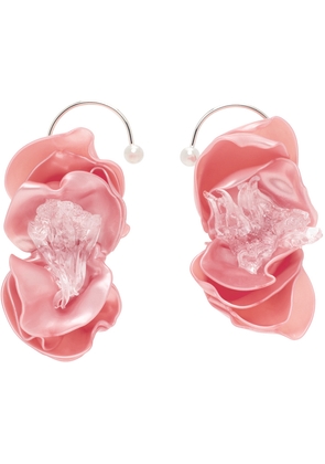 Tetier Bijoux SSENSE Exclusive Pink Flower Ear Cuffs