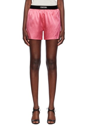 TOM FORD Pink Stretch Silk Boxer Shorts