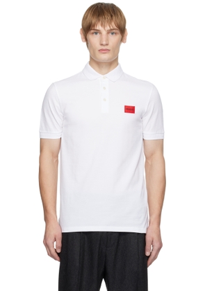 Hugo White Logo Patch Polo