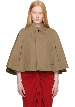 Burberry Brown Capelet Jacket