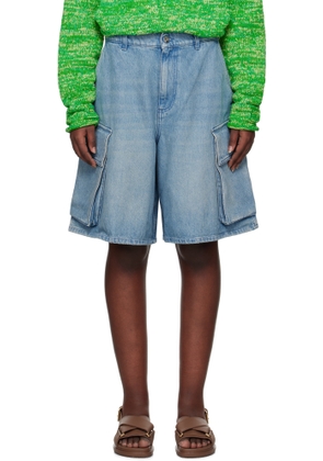 JW Anderson Blue Cargo Denim Shorts