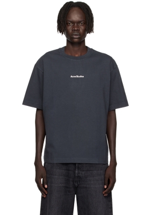 Acne Studios Black Stamp Logo Relaxed Fit T-shirt