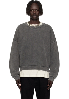 Acne Studios Gray Logo Patch Sweatshirt