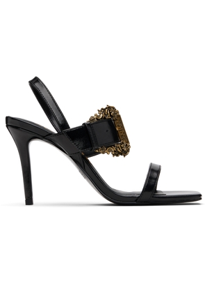 Versace Jeans Couture Black Baroque Buckle Emily Sandals