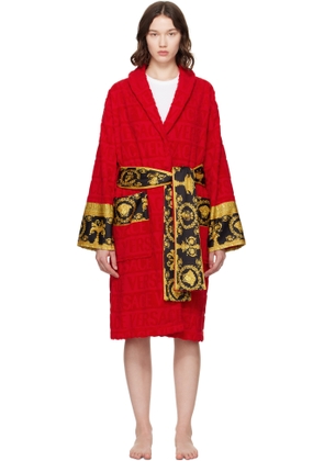 Versace Red 'I Heart Baroque' Bathrobe
