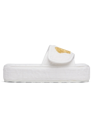 Versace White 'Versace Allover' Slippers