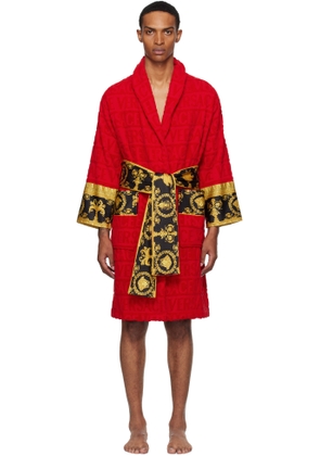 Versace Red 'I Heart Baroque' Bathrobe