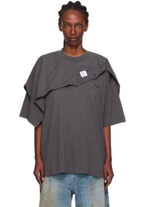 VETEMENTS Gray Double Layered T-shirt
