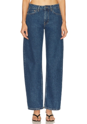 EB Denim Alida Loose Bowed Jean in Lenox - Blue. Size 24 (also in 26, 27, 28).