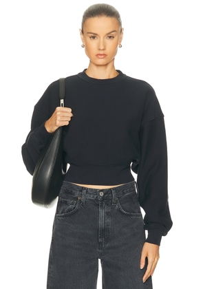 AGOLDE Kit Sweatshirt in Mirage - Black. Size L (also in M, S, XL, XS).