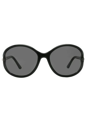 Tom Ford Melody Smoke Oval Ladies Sunglasses FT1090 01A 59