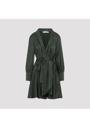 Zimmermann Silk Wrap Mini Dress