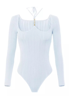 Elisabetta Franchi ribbed bodysuit - White