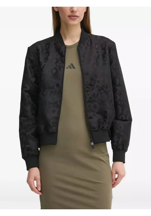 Ea7 Emporio Armani leopard-print bomber jacket - Black