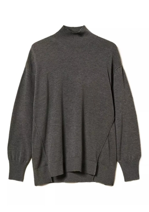 TWINSET turtleneck side-slit sweater - Grey