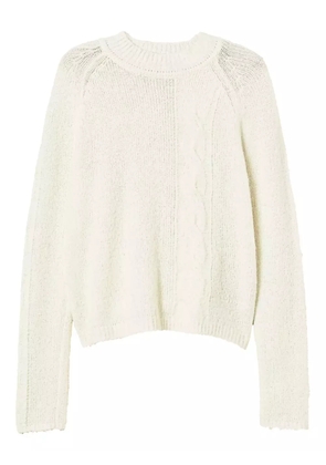 TWINSET turtleneck cable-knit sweater - White