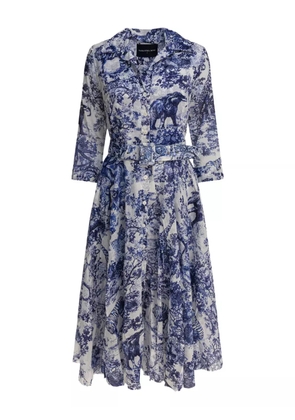 Samantha Sung Aster belted dress - Blue