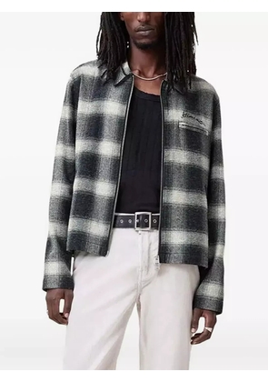 AllSaints checked zip-up jacket - Black
