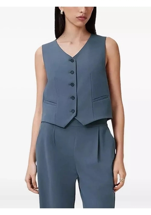 AllSaints button-fastening sleeveless vest - Blue