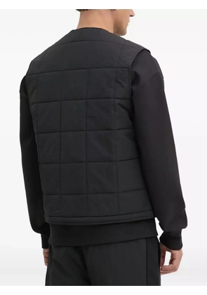 HUGO quilted logo-patch vest - Black