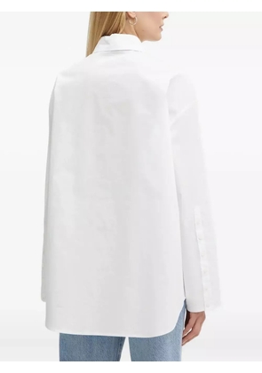 Patrizia Pepe central-tie poplin shirt - White