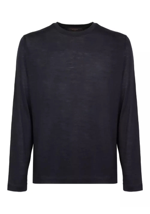 slowear ribbed-collar long-sleeve T-shirt - Blue