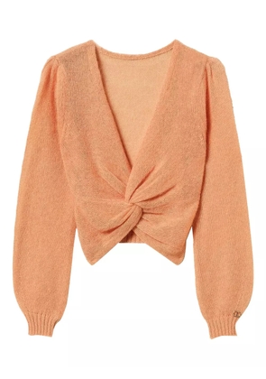TWINSET twist-detail sweater - Orange