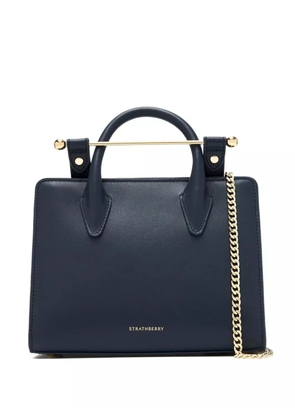 Strathberry bar-top chain tote bag - Blue