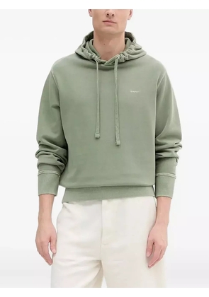 Gant logo-embroidered hoodie - Green