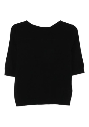 Marella short-sleeve cashmere T-shirt - Black