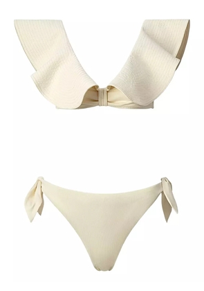 SOFIA ERHAN ruffled-trim bikini - Neutrals