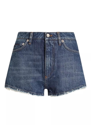 Dolce & Gabbana frayed denim shorts - Blue