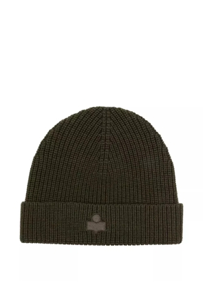 MARANT ribbed logo beanie - Green