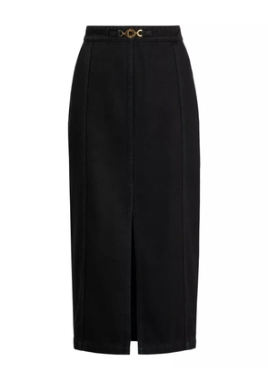 Patou front slit skirt - Black