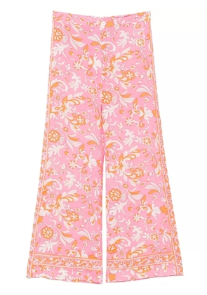 Maje floral-print trousers - Pink